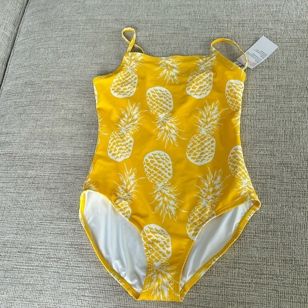 Old Navy pineapple, one piece, bathing suit